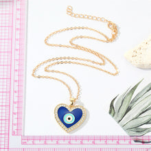 Load image into Gallery viewer, Heart Shape Evil Eye Necklace
